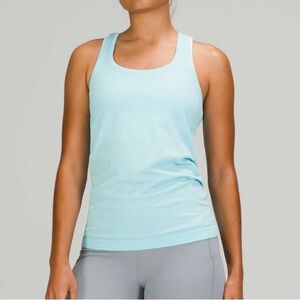 Lululemon swiftly tank icing blue size 12